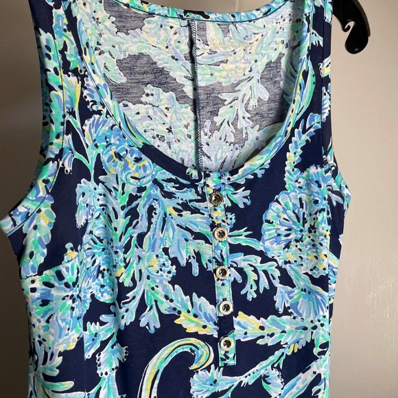 NWOT Lilly Pulitzer Merrill Maxi Tank Dress In High Tide Navy Scuba Doo XXS - Picture 10 of 15